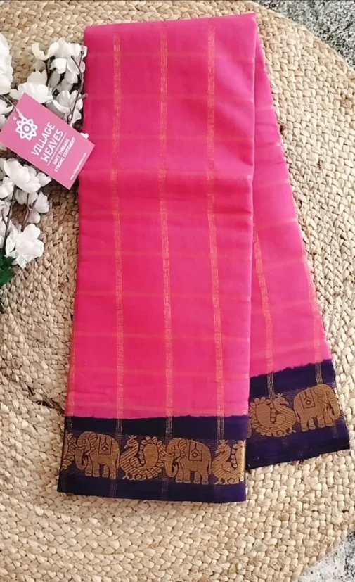 Pavithra kattam pink colour with blouse